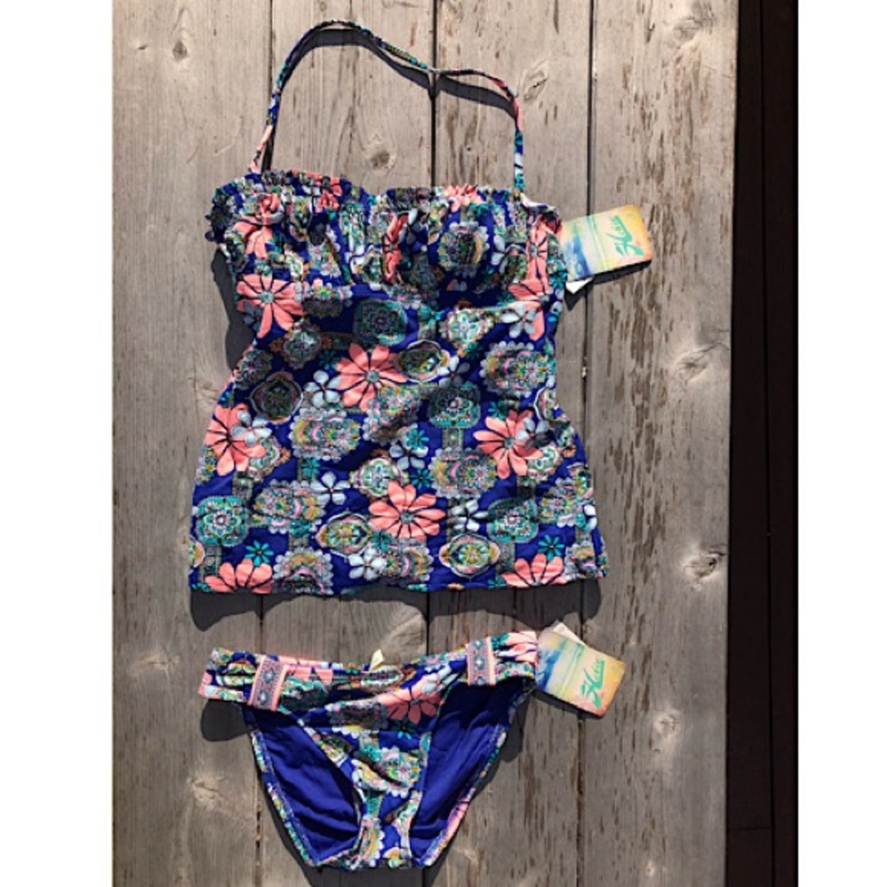🌻Hobie multi color tankini w/ removable straps🌻